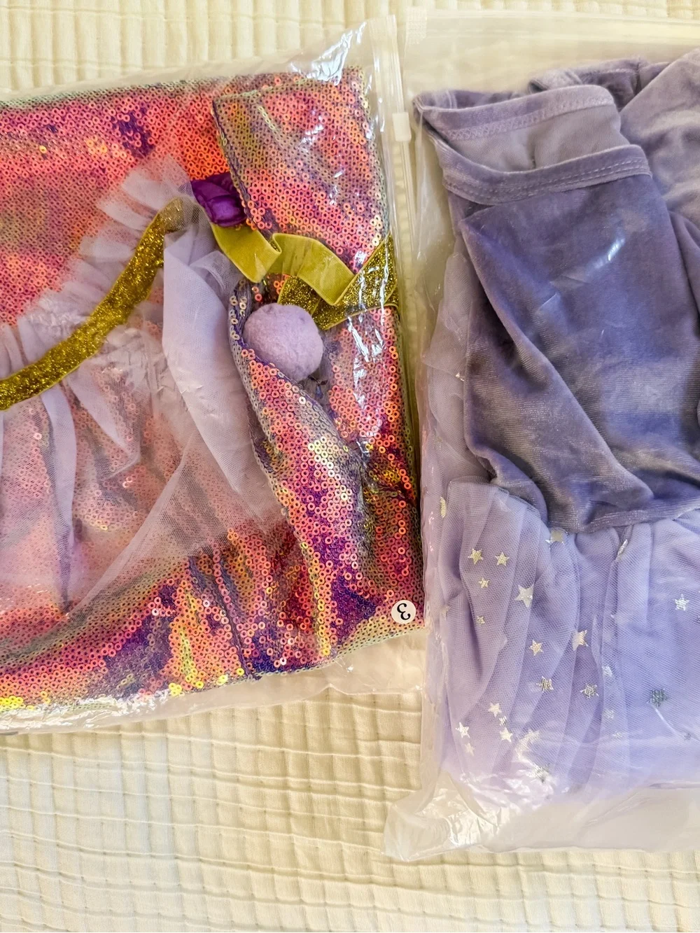 Fancy shmancy Purple Princess Kids Costume with Sequin Cape